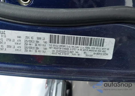 2017 Dodge Journey Crossroad Plus Awd z USA, uszkodzony, nr VIN 3C4PDDGG2HT513827